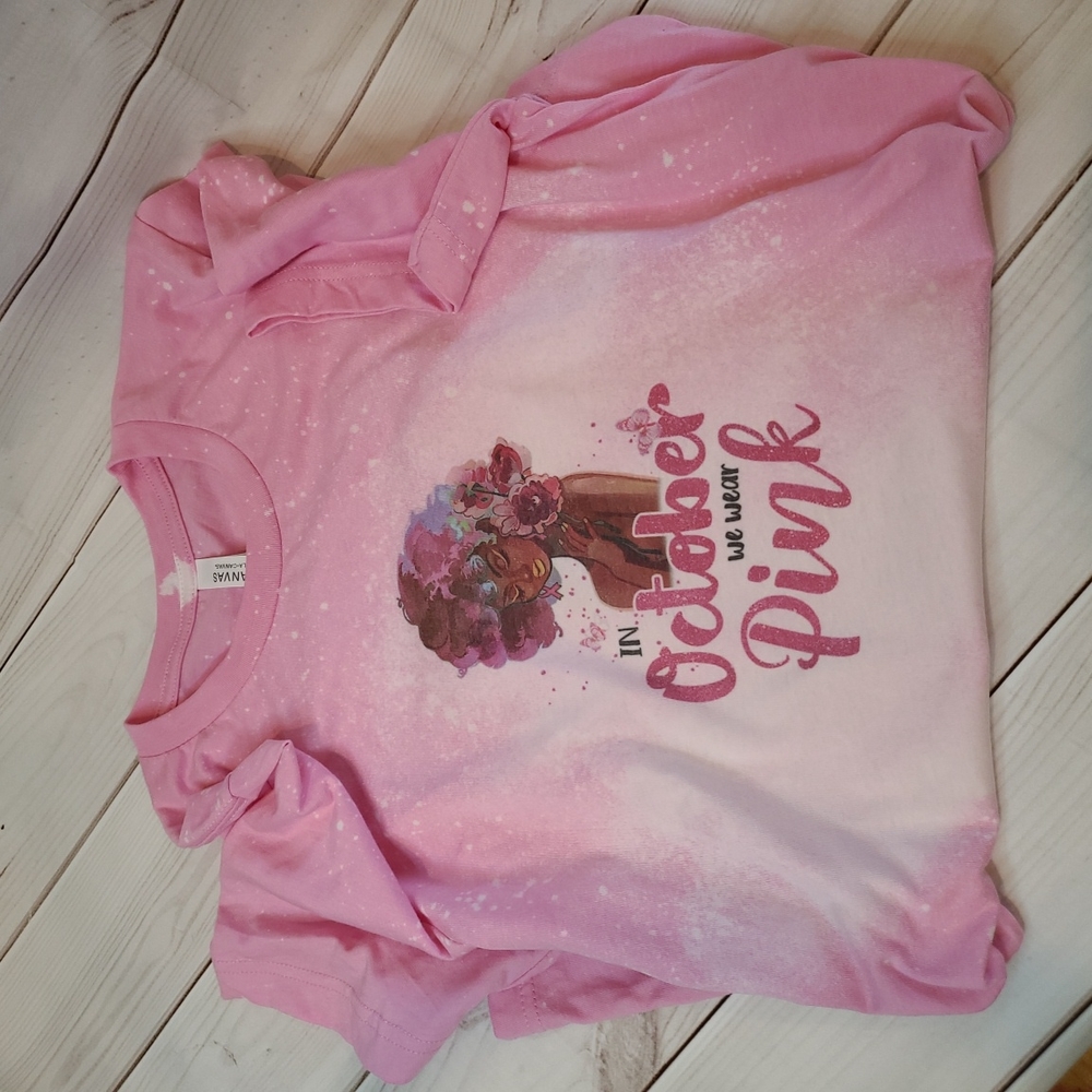 Breast Cancer Awareness Sublimation bleached shirt
